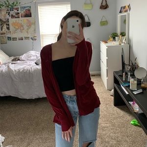 3 FOR $20// Maroon cardigan